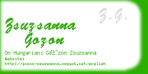 zsuzsanna gozon business card